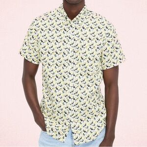 J. Crew Linen Bee’s and Daisies Print Button Down Shirt